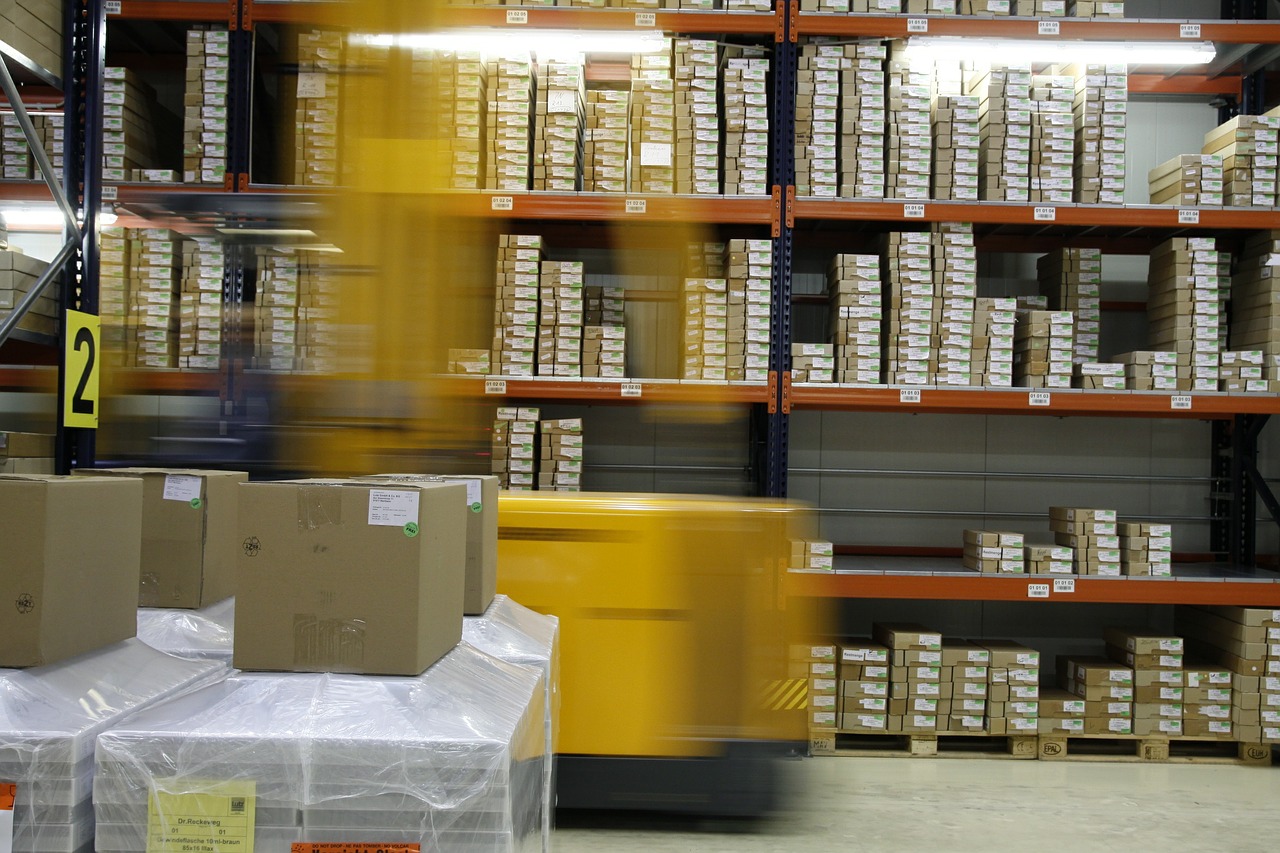 stock in a warehouse